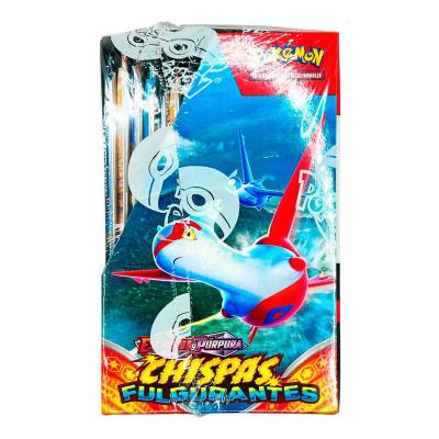 CAJA DE SOBRES POKEMON TCG ESCARLATA Y PÚRPURA CHISPAS FULGURANTES